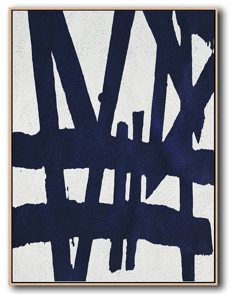 Navy Blue Minimalist Art #NV181B